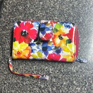 Wallet Colorful Floral Wristlet